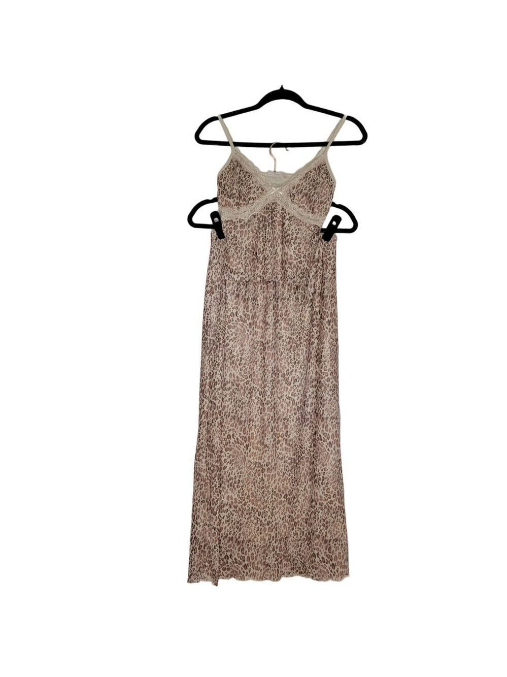 Women's WILD SKYE Chemise & Slip S Beige Brown Leopard Print
